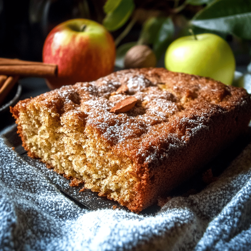 Apple Cake with Cinnamon & Nutmeg