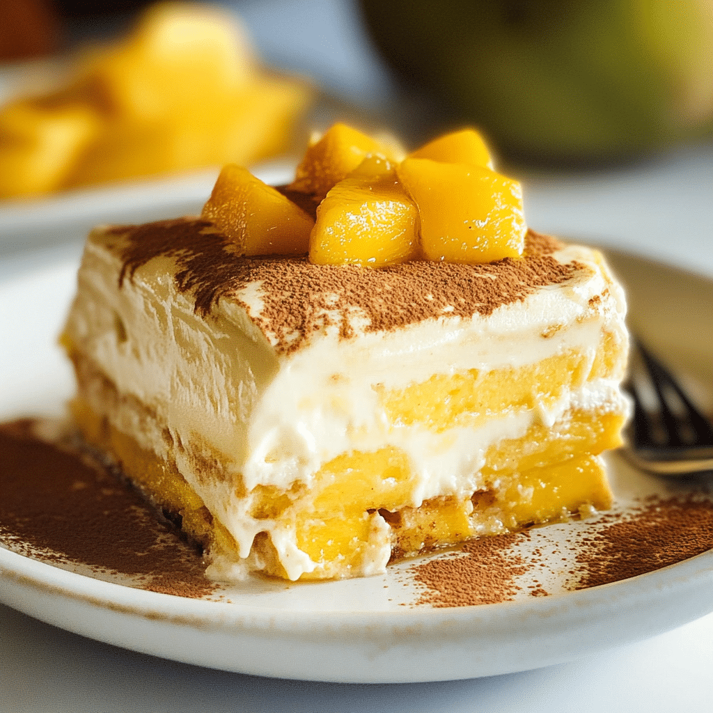 Eggless Mango Tiramisu