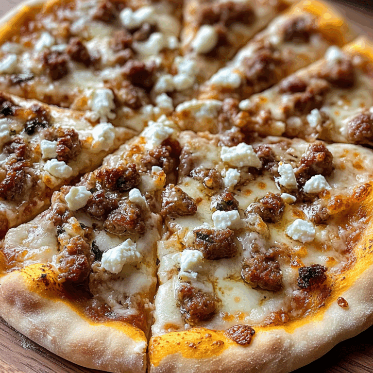 Honey Sausage Feta Pizza