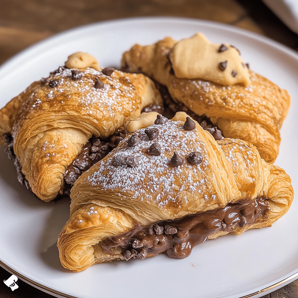 Nutella Stuffed Cookie Croissants