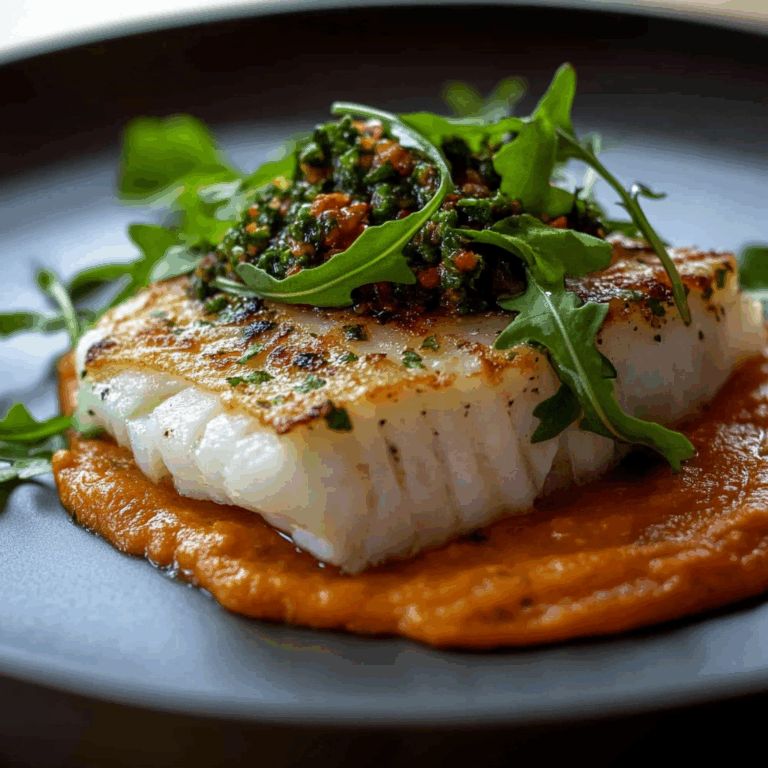 Pan Seared Cod with Romesco Sauce
