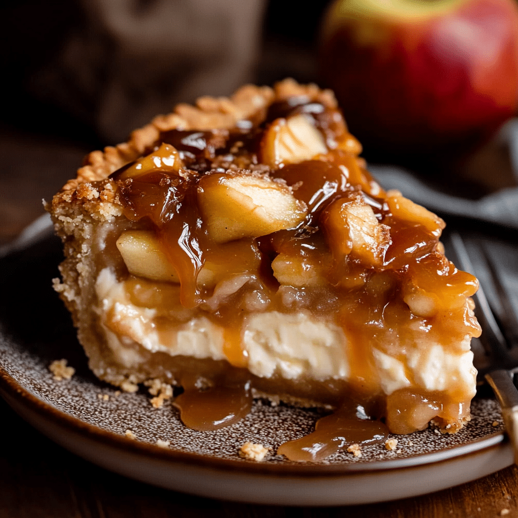 Salted Caramel Apple Pie Cheesecake