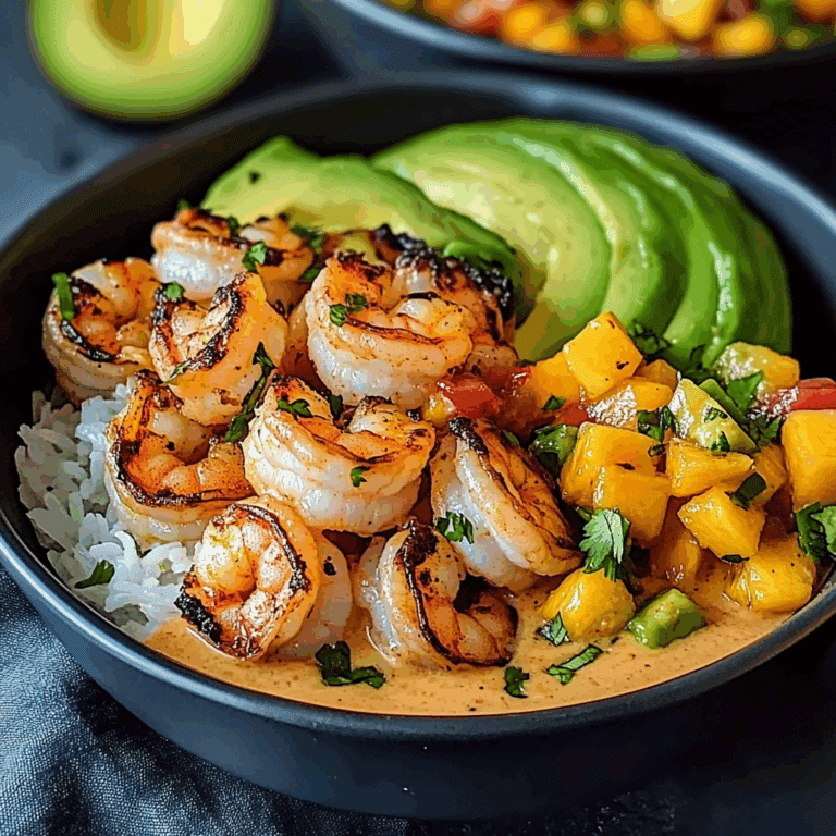 Shrimp & Avocado Bowls with Mango Salsa