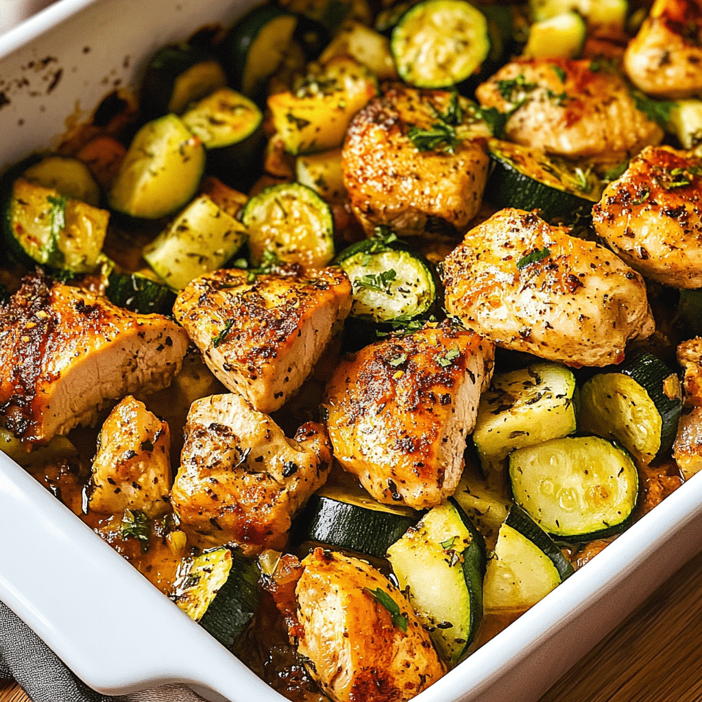 Baked Chicken with Zucchini