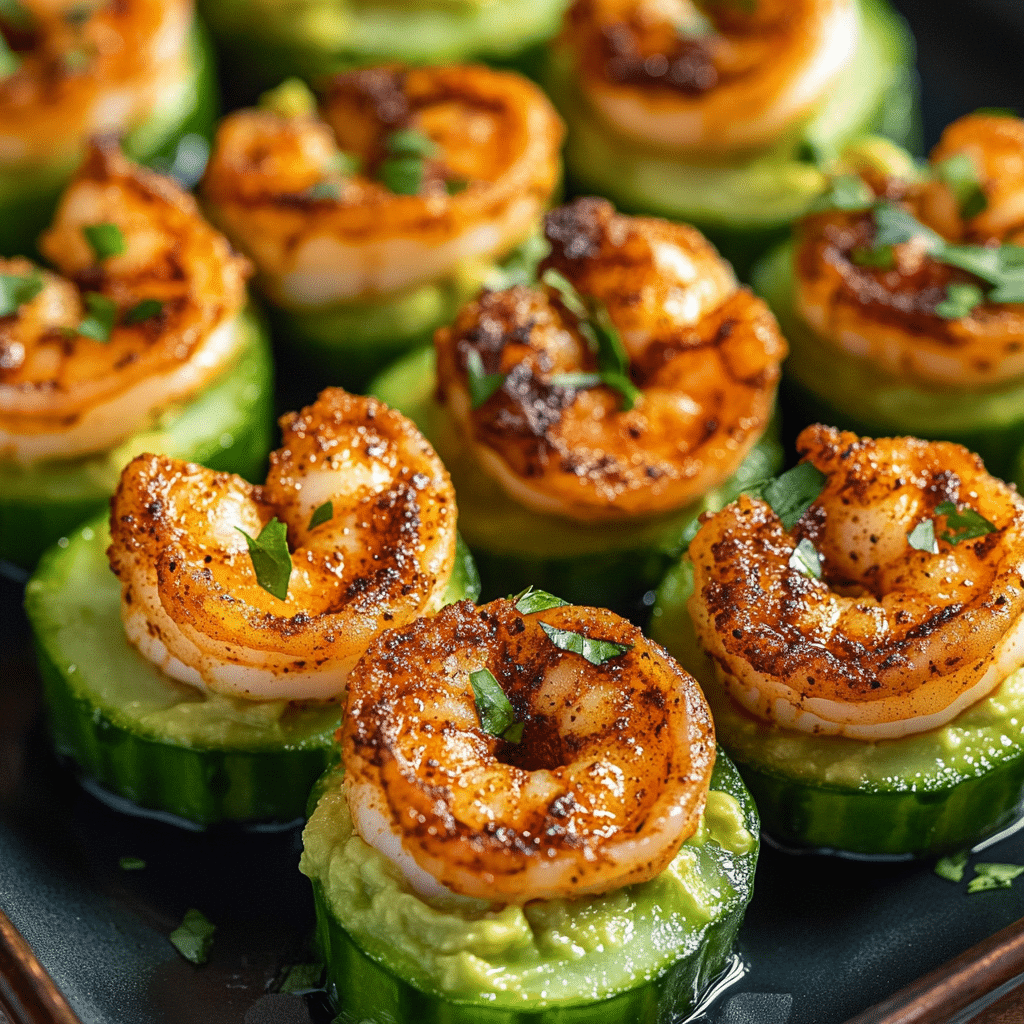 Blackened Shrimp Cucumber Bites