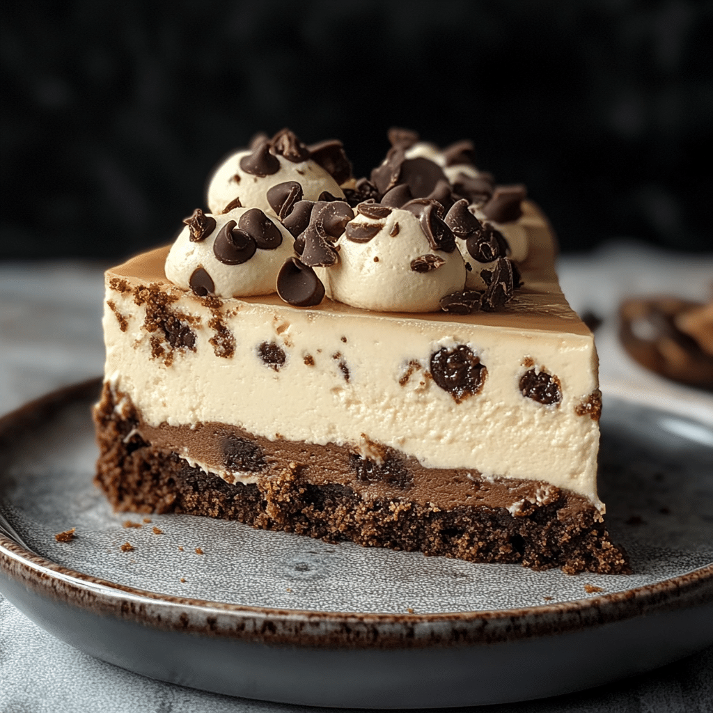 Brownie Bottom Cookie Dough Cheesecake