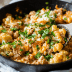 Buffalo Turkey Cauliflower Skillet
