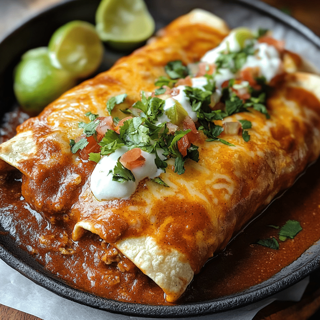 Creamy Chile Colorado Burritos