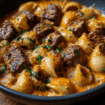 Creamy Paprika Steak Shells