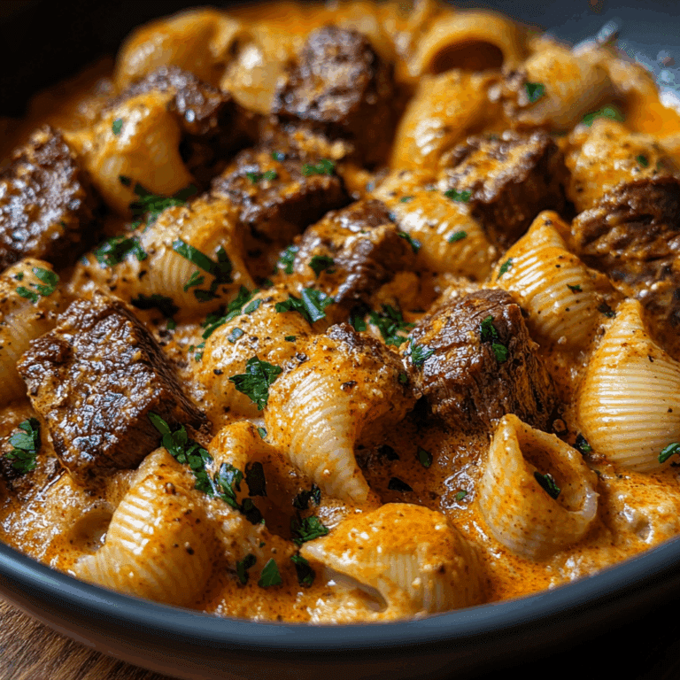 Creamy Paprika Steak Shells