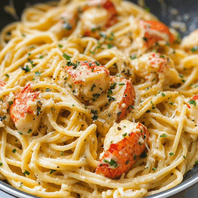 Garlic Butter Lobster Pasta Shells