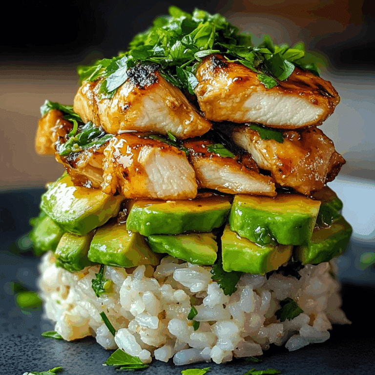 Honey Lime Chicken & Avocado Rice Stack