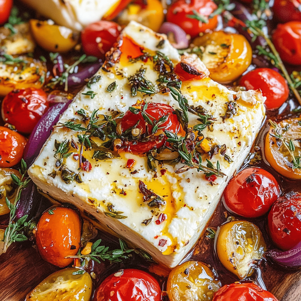 Mediterranean Baked Feta Appetizer