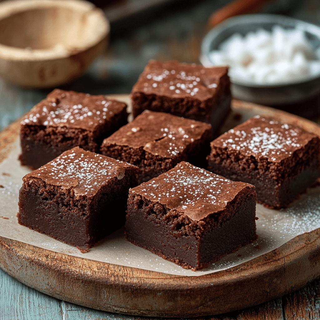 Mochi Brownies with Coconut Milk