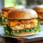 Quick Cheddar Ranch Chicken Burgers
