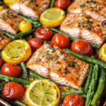 Salmon and Veggie Sheet Pan Dinner