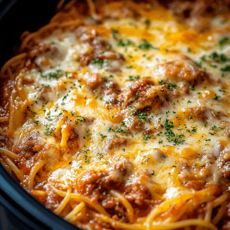 Slow Cooker Spaghetti Casserole