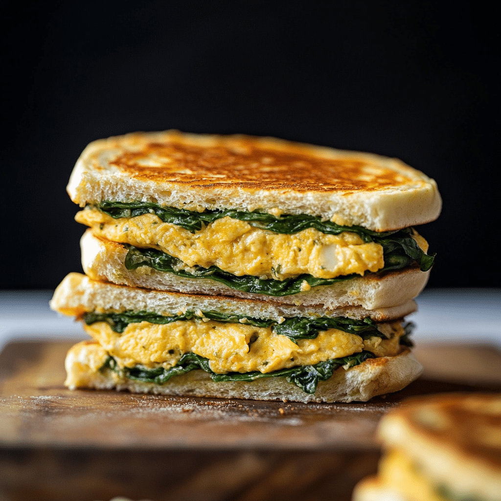 Spinach Egg Breakfast Sandwiches