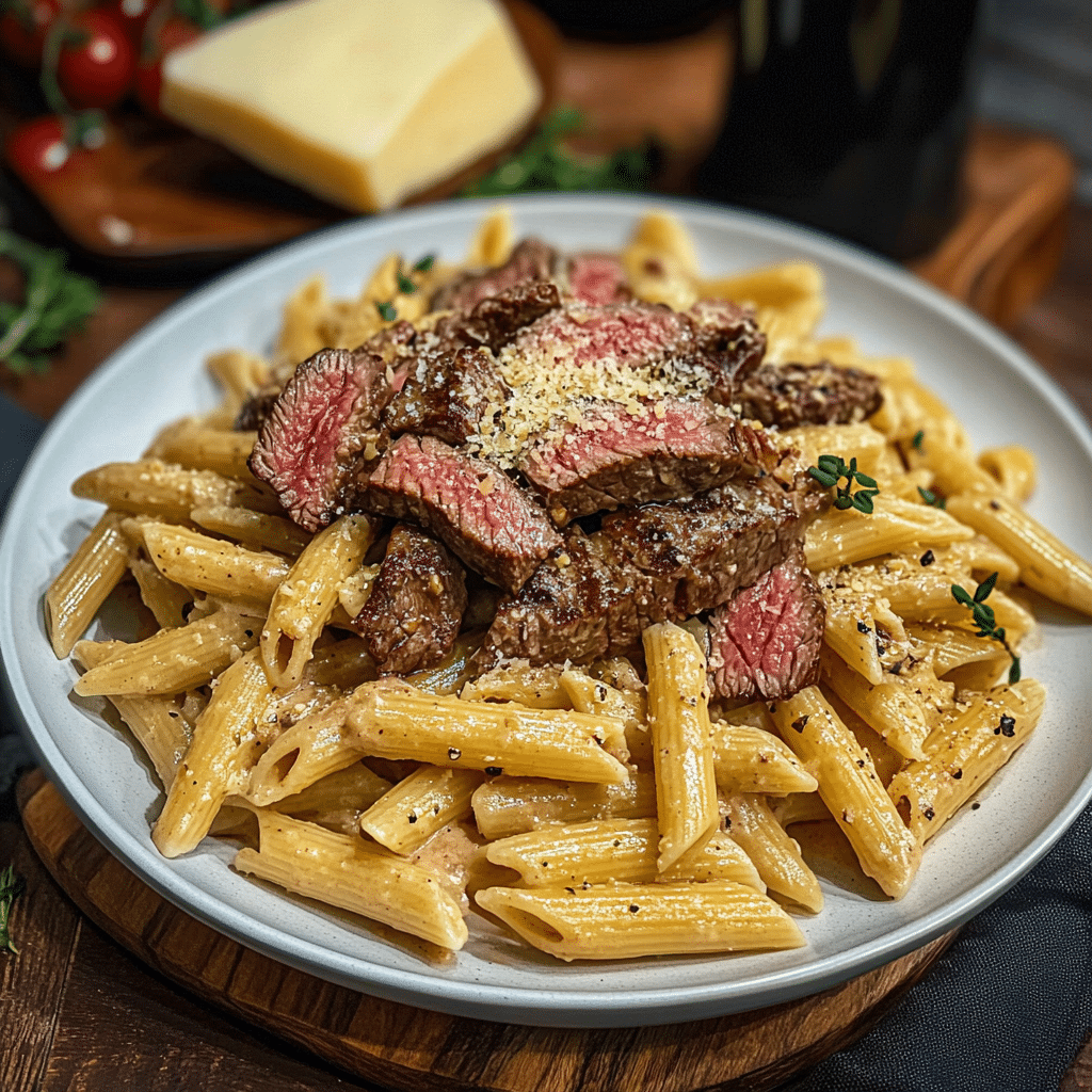 Steak Night Creamy Pasta