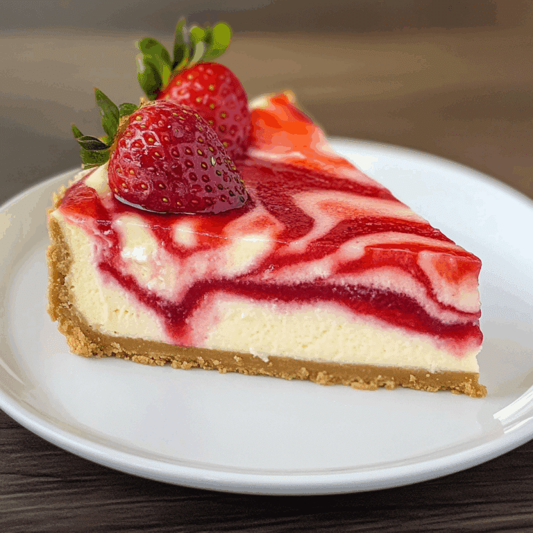 Strawberry Swirl Cheesecake