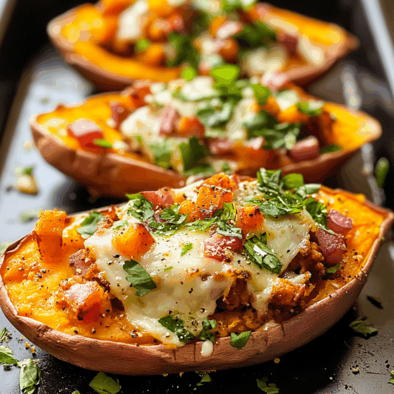 Stuffed Sweet Potato Breakfast Boats