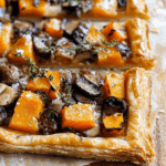 Butternut Squash and Mushroom Puff Pastry Tart