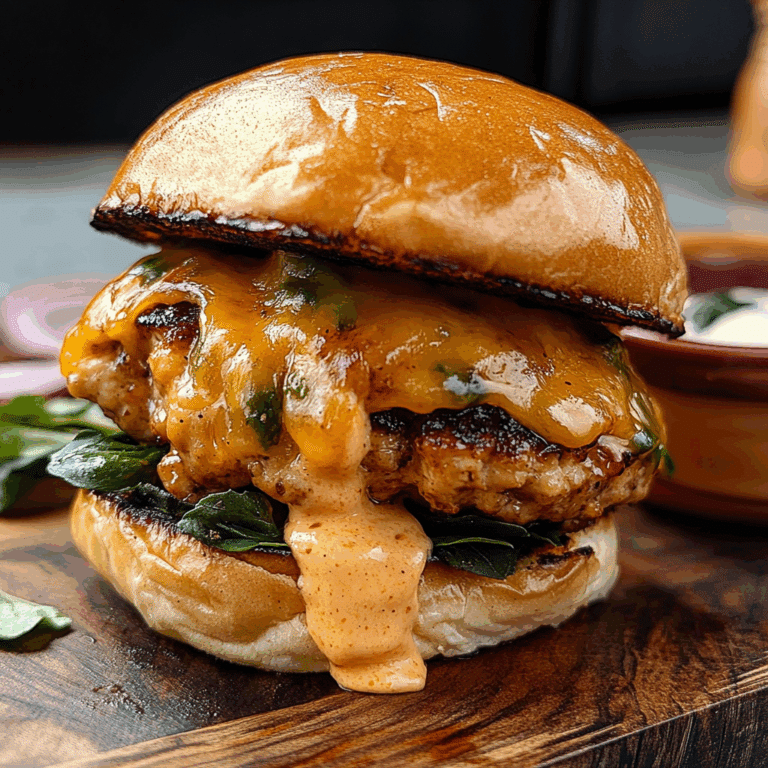 Cheddar-Stuffed Chipotle Chicken Burgers