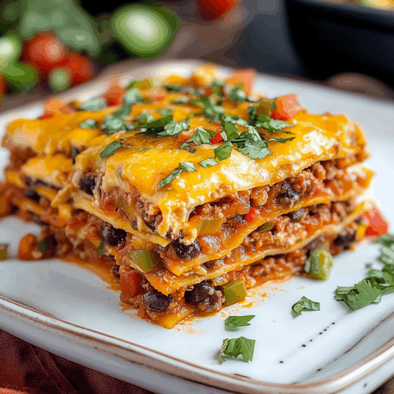 Cheesy Layered Mexican Lasagna