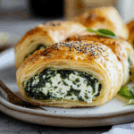 Crispy Puff Pastry Spinach Ricotta Rolls