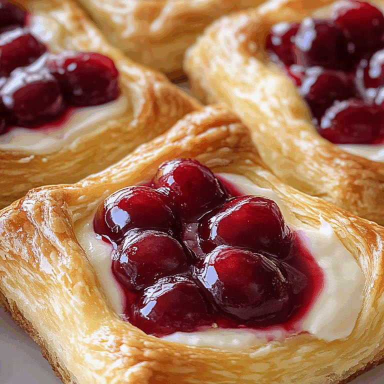 Flaky Cherry Cream Cheese Pastry