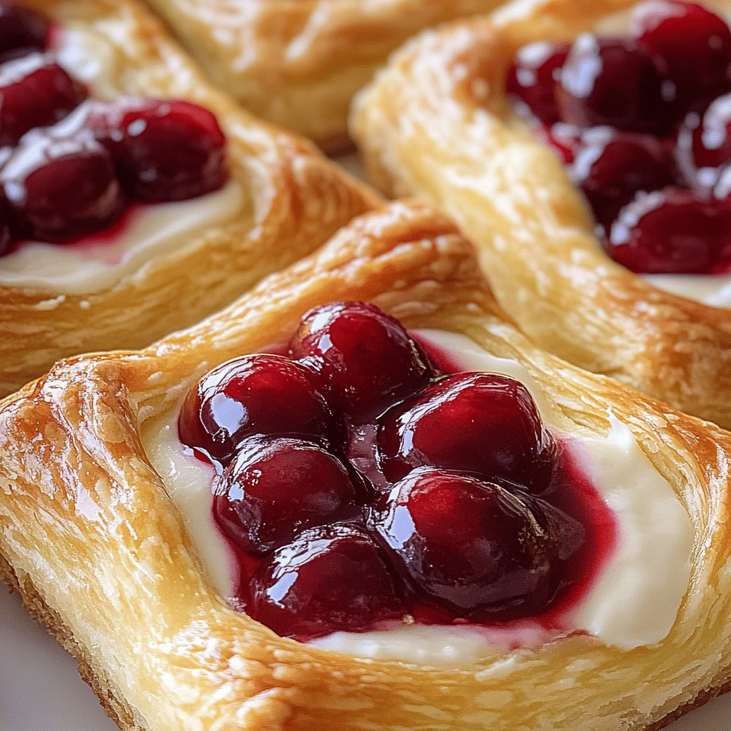 Flaky Cherry Cream Cheese Pastry
