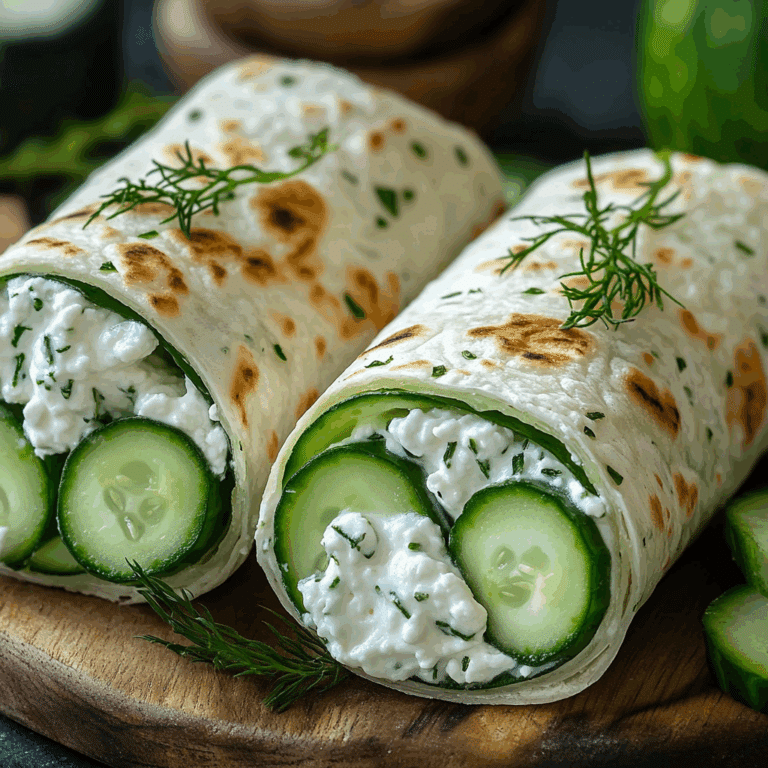 Fresh Cucumber Cottage Cheese Wraps