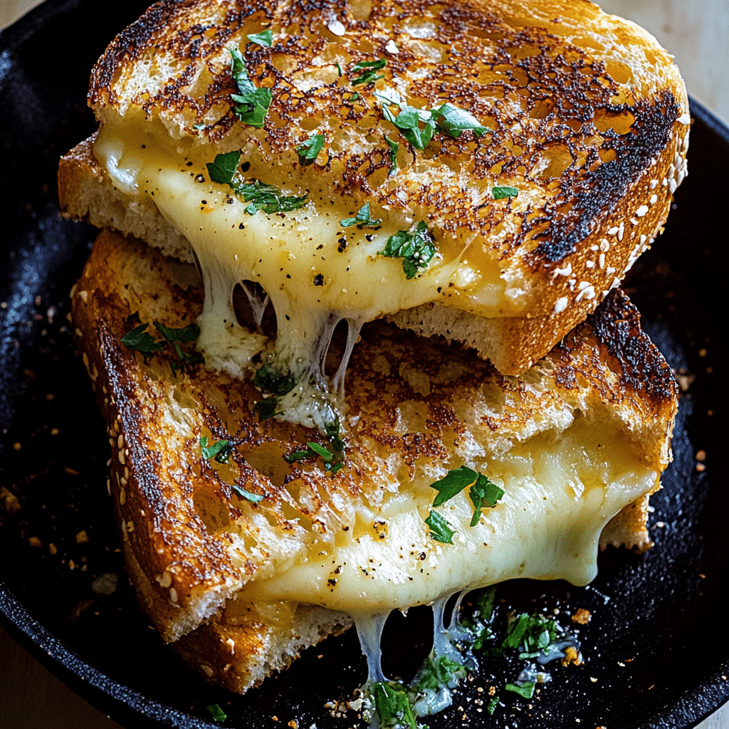Garlic Bread Grilled Cheese