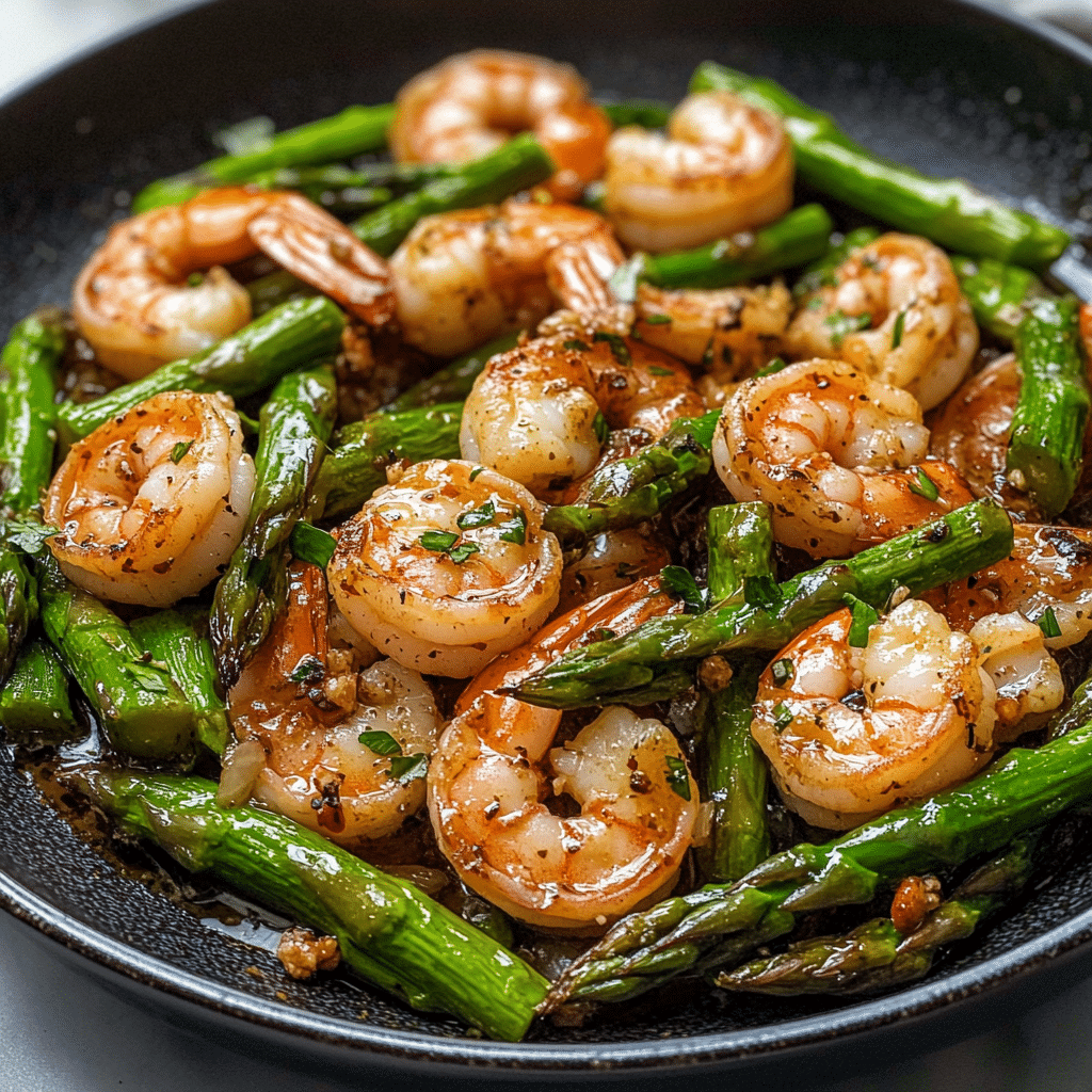Garlic Shrimp & Asparagus Stir Fry