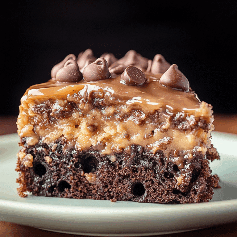German Chocolate Poke Cake