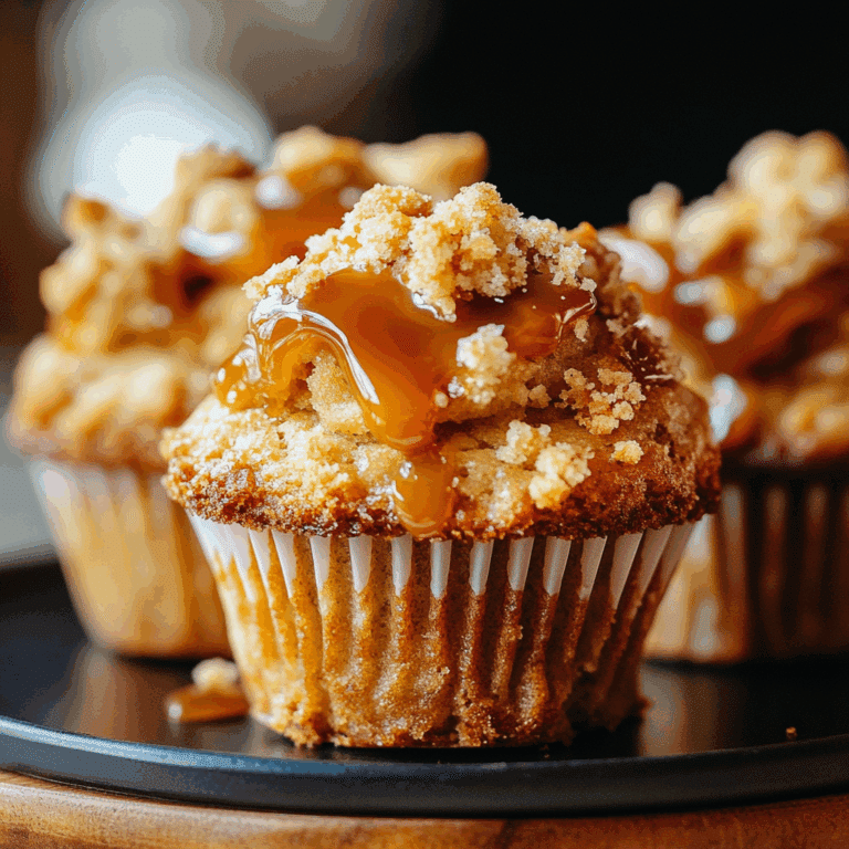 Gooey Caramel Apple Muffins