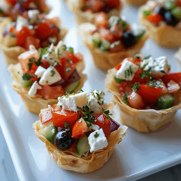 Greek Salad Phyllo Cups