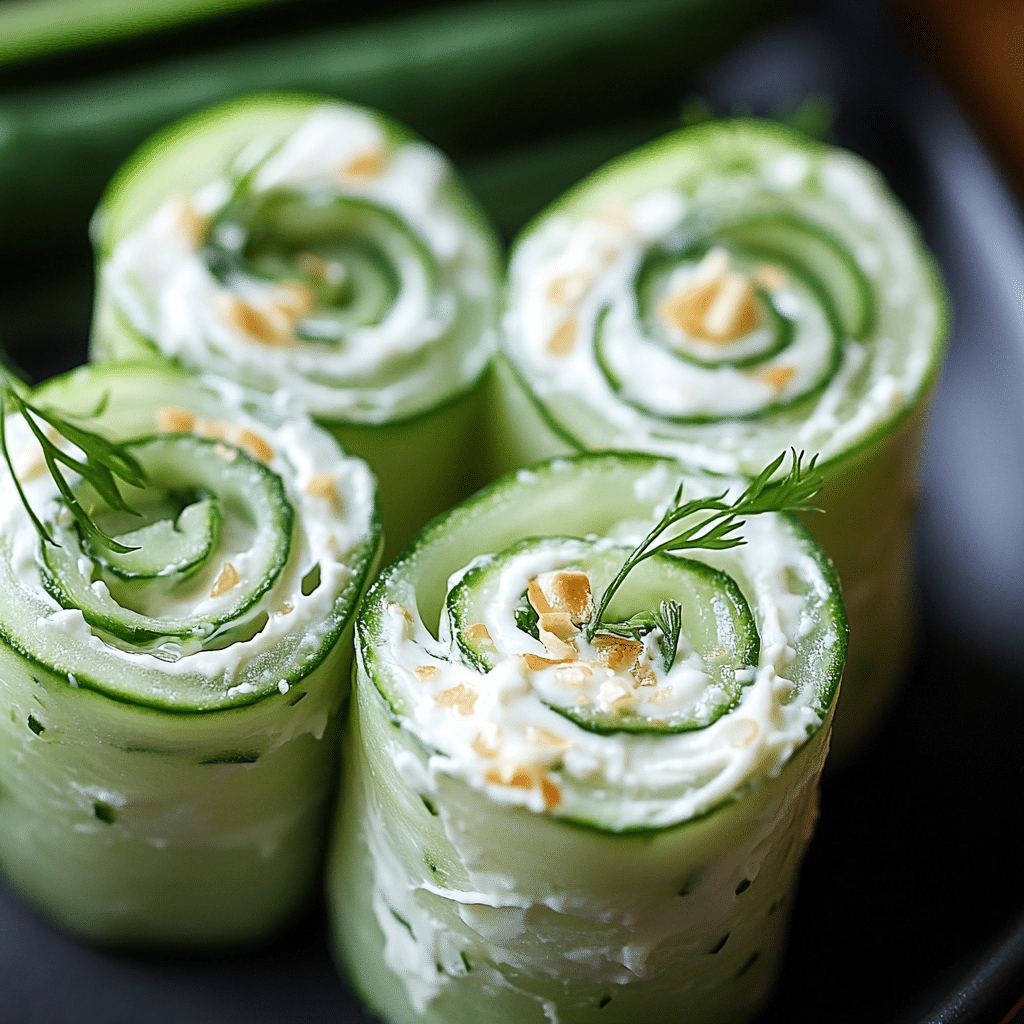 Healthy Cottage Cheese Cucumber Roll-Ups