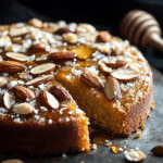 Moist Honey Cake with Almonds
