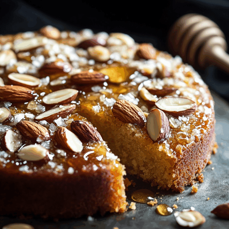 Moist Honey Cake with Almonds