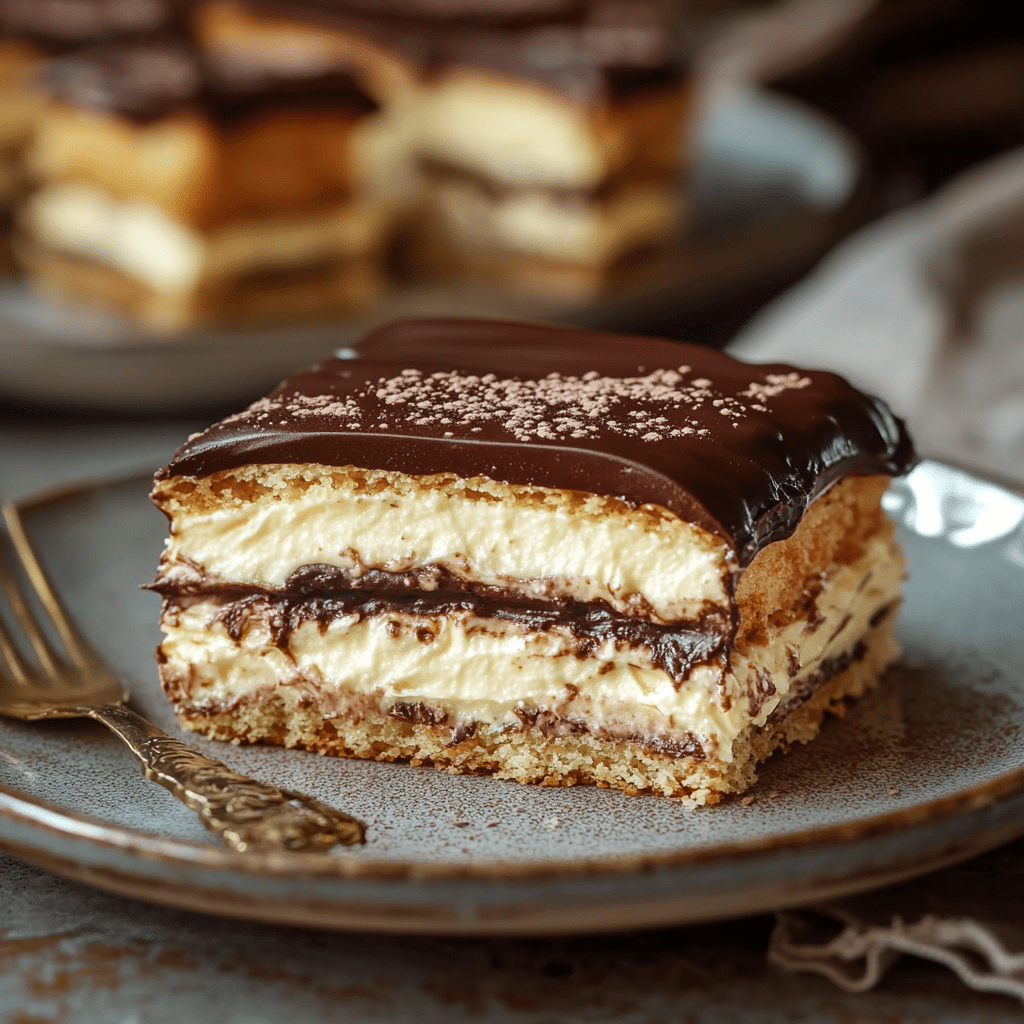No-Bake Chocolate Eclair Cake
