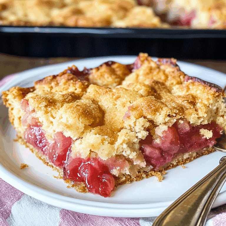Rhubarb Dump Cake