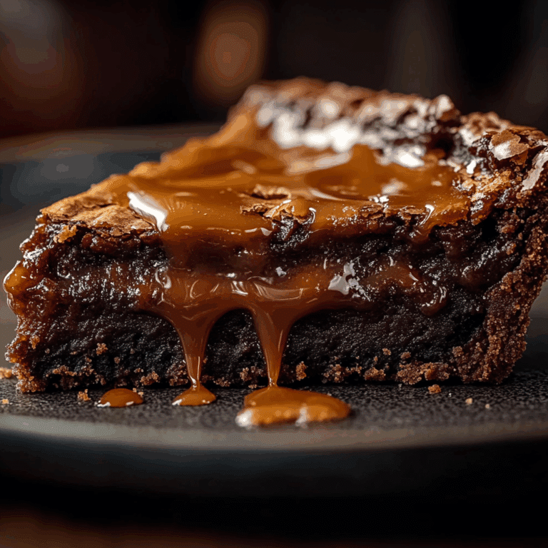 Rich Caramel Brownie Pie