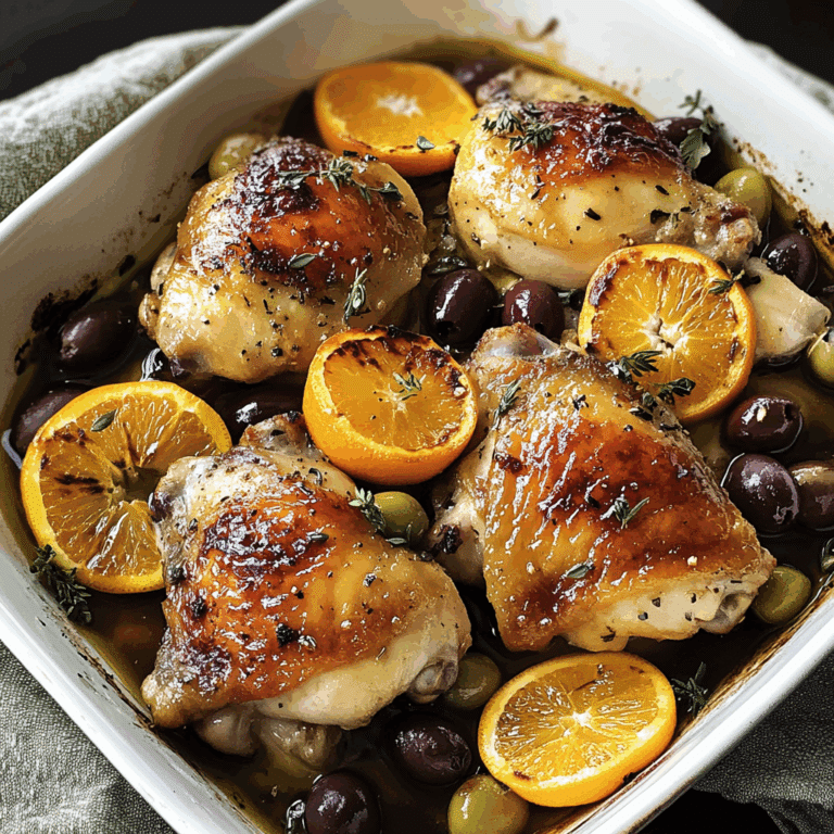 Roasted Chicken Thighs with Oranges and Olives