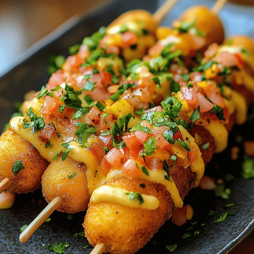 Seafood Nacho Corn Dogs