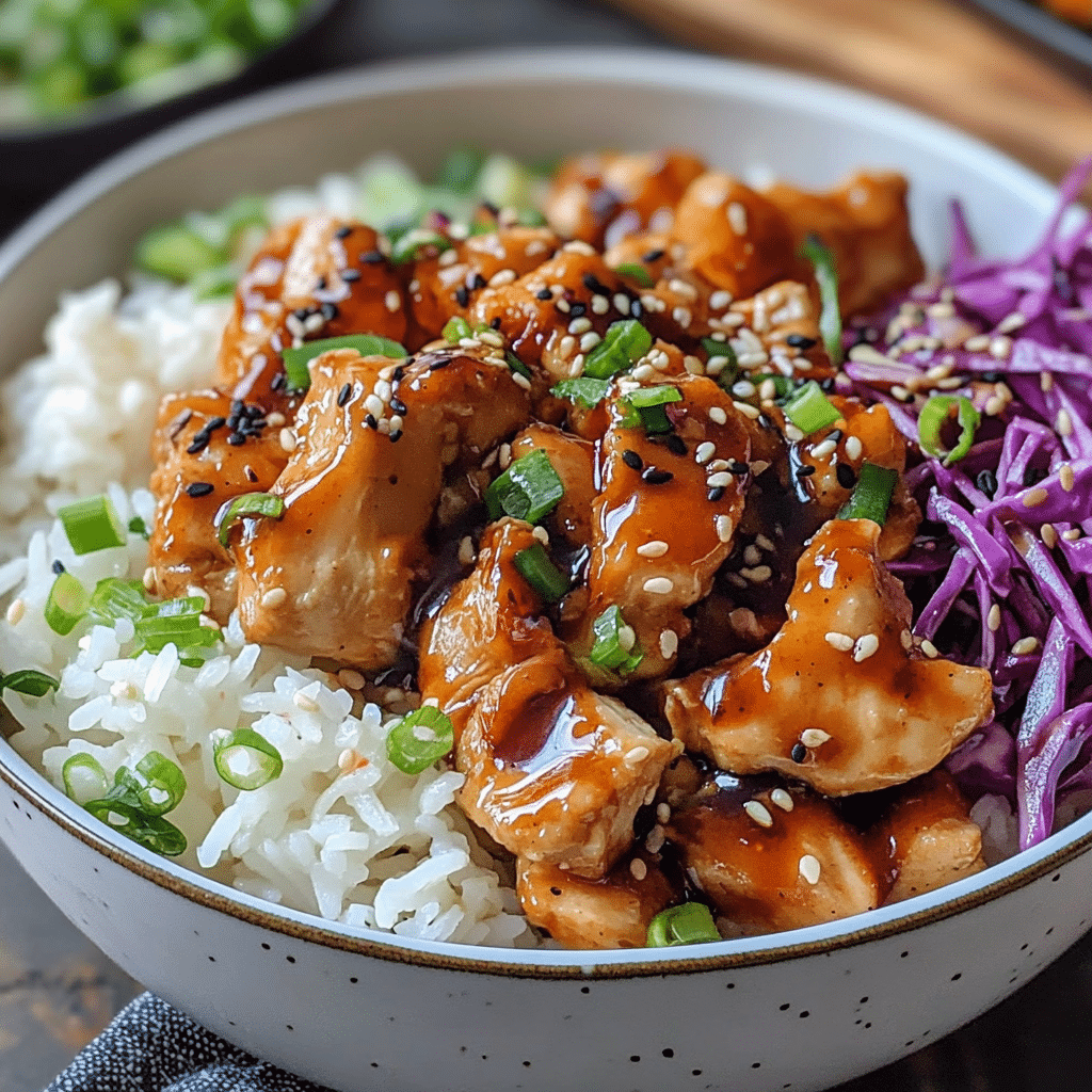 Spicy Miso Ginger Chicken Bowl