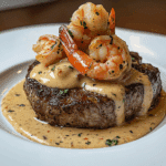 Steak with Creamy Shrimp & Lobster Sauce