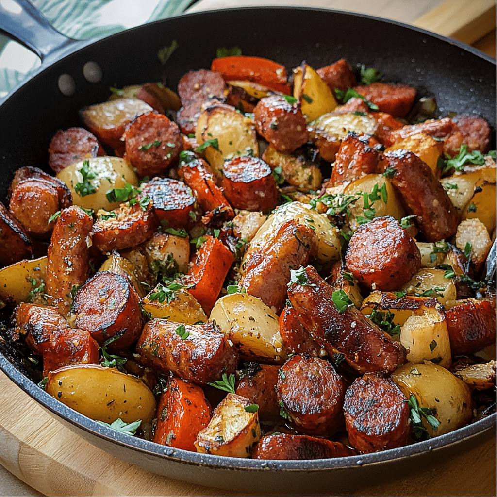 Summer Sausage Skillet with Andouille Sausage
