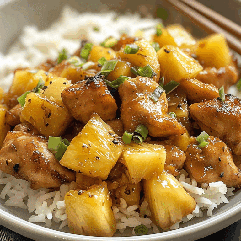 Sweet & Savory Pineapple Chicken with Rice