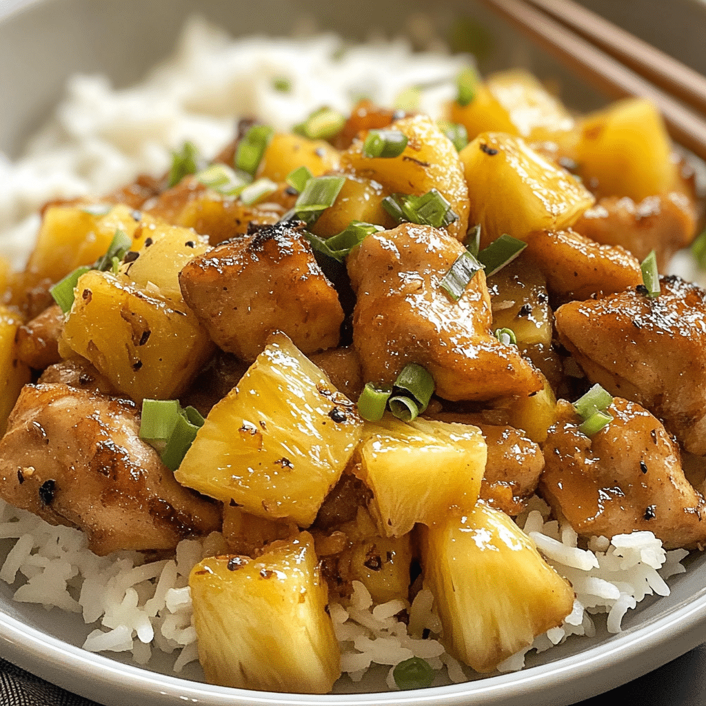 Sweet & Savory Pineapple Chicken with Rice
